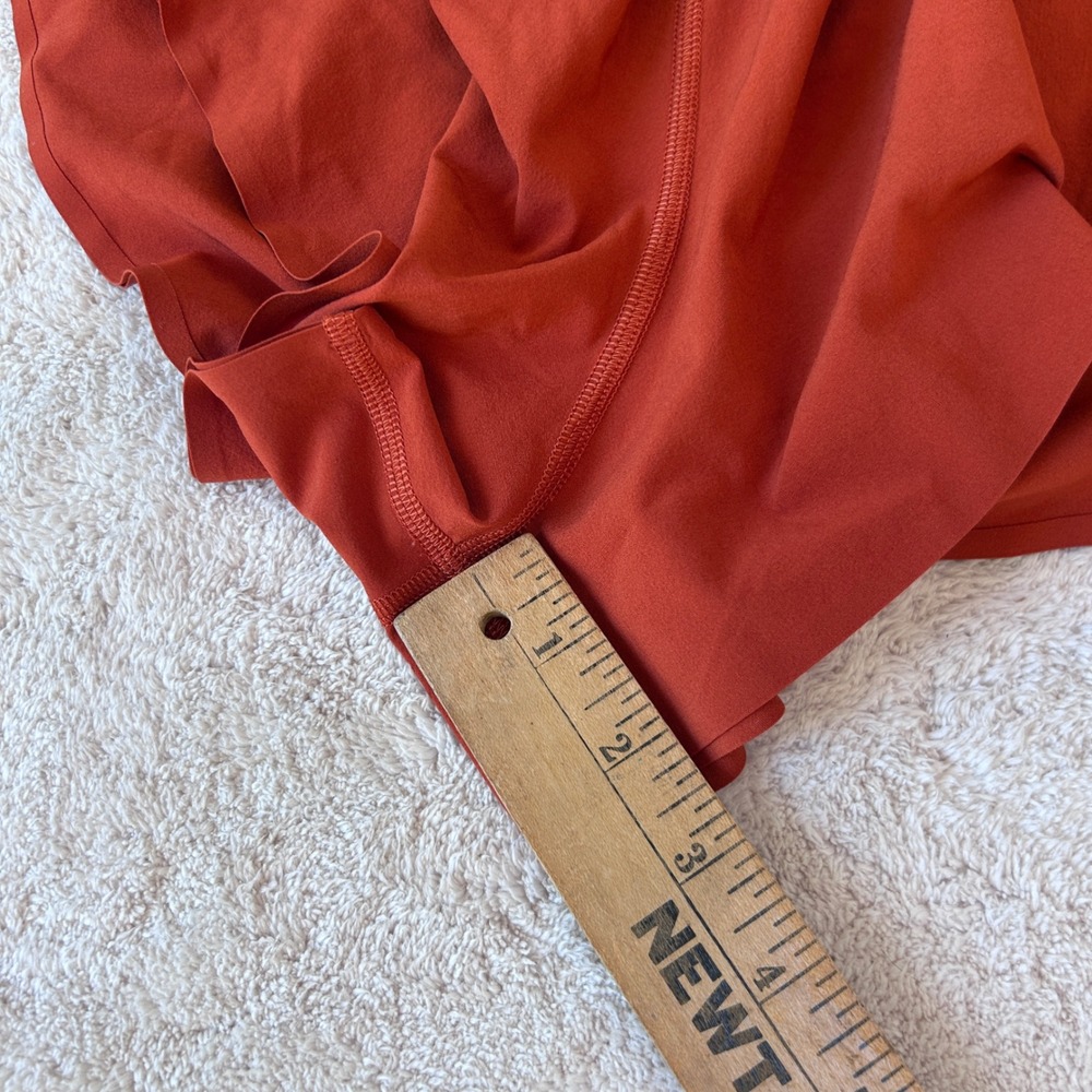 Lululemon Track That High-Rise Lined Short 3 Rust Orange LW7DKOS XS READ - Picture 6 of 7